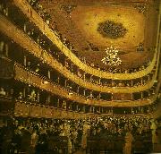 Gustav Klimt salongen, gamla burgtheater oil painting